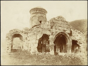Ruins of an old Romanesque-style building (possibly a church or mosque)