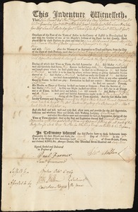 Francis Appleton indentured to apprentice with Thomas Walker of Boston, 4 October 1769