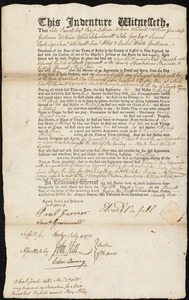 Neal Peacock indentured to apprentice with Edward Russell of North Yarmouth, 12 June 1771