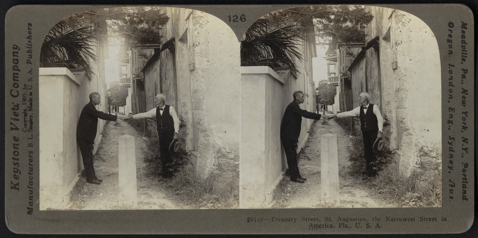 Treasury Street, St. Augustine, the narrowest street in America, Florida