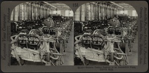 Testing the motor, automobile manufacture, Detroit, Michigan