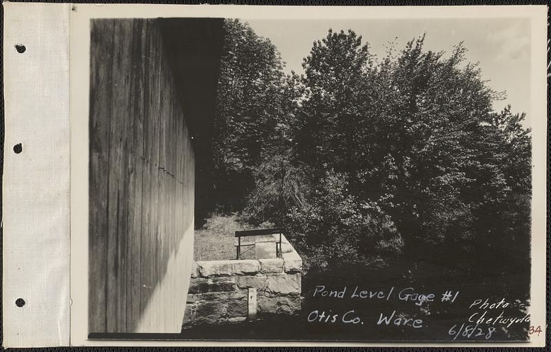 Otis Co., pond level gage #1, Ware, Mass., Jun. 8, 1928