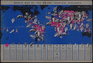 World map of the major tropical diseases