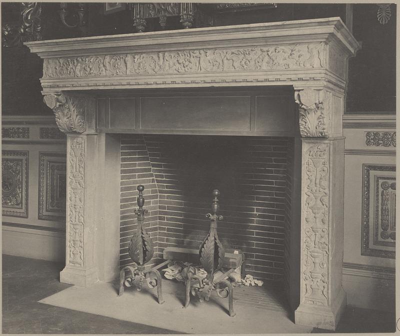 Boston Public Library, mantel in Trustees' Room