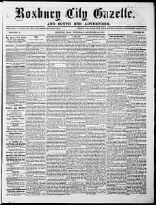 Roxbury City Gazette and South End Advertiser, September 24, 1863
