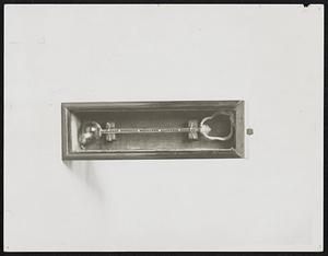 8. Exhibition of Scientific Apparatus at the Science Museum. South Kensington. Our photograph shows Florentine Thermometer of the Academie del Cimente, 1665.