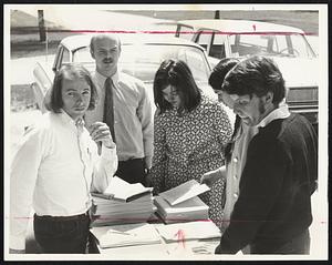 Students Distribute Literature at East Bridgewater Factory.
