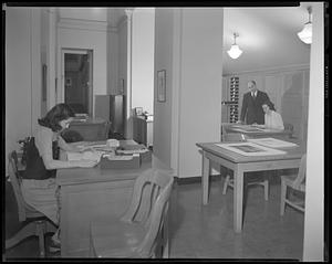 Print department office, after enlargement