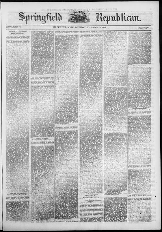 Springfield Paper Copy Springfield Weekly Republican - Digital Commonwealth