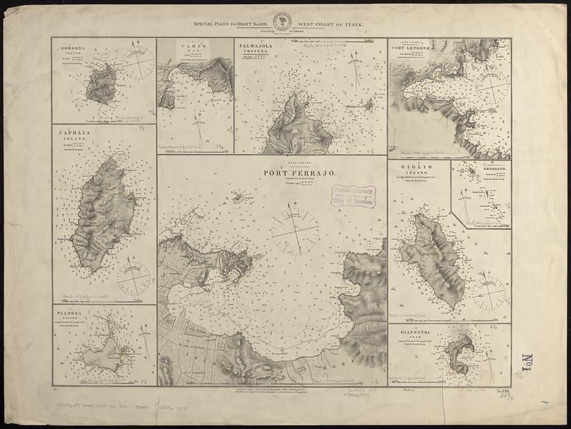 Special plans to chart no. 320, west-coast of Italy