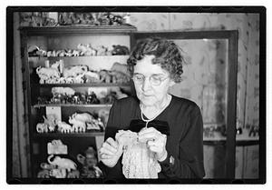 Shumaker, Mrs. James H. (Nellie) collector of miniature elephants