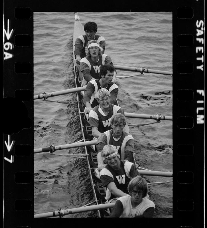 College crews on Charles River, Boston