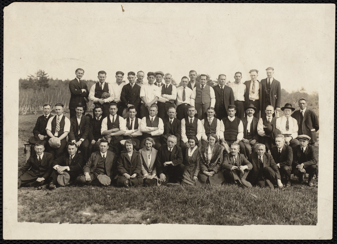 Cloth shipping dept.- Washington Mills, outing at Pelham, N.H -1928