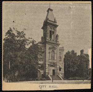 Newton City Hall. Newton, MA. 1st city hall, West Newton