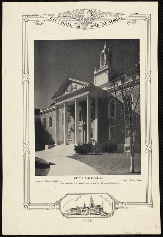 Newton City Hall. Newton, MA. Newton City Hall portico