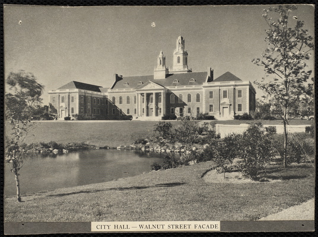 Newton City Hall. Newton, MA. Newton City Hall from Walnut St.