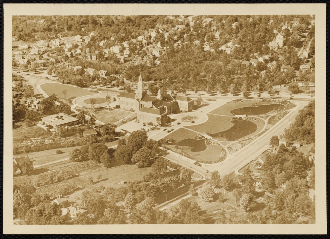 Newton City Hall. Newton, MA. Newton City Hall, aerial view