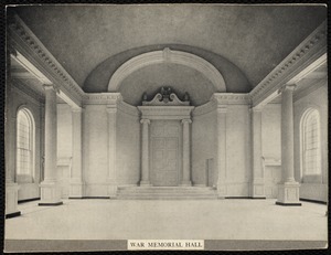 Newton City Hall. Newton, MA. War Memorial Hall