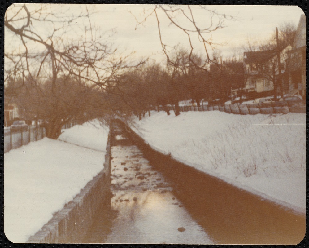 Charles River. Newton, MA. Cheesecake Brook, Horace Mann School