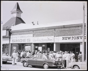 Business and shopping. Newton, MA. Gerry's Shoes, Newtonville