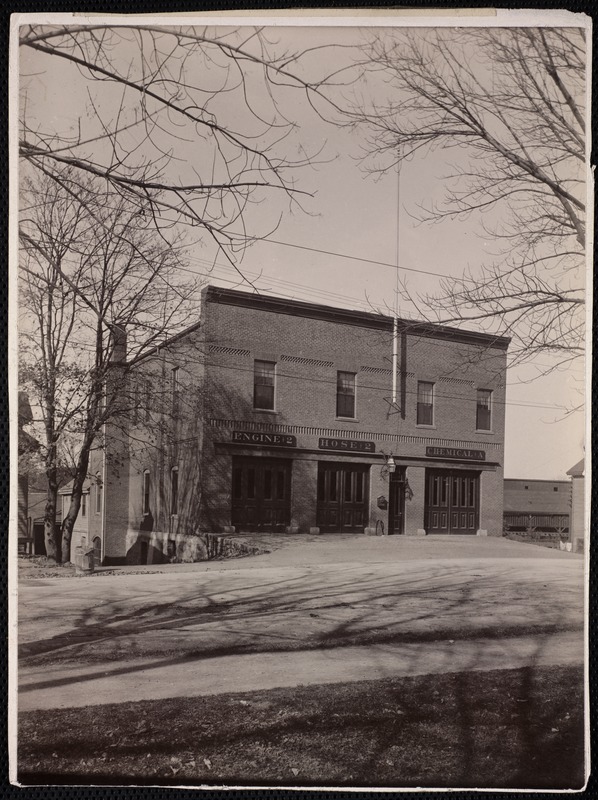 Fire Department. Newton, MA. Sta. 2, West Newton razed for Pike