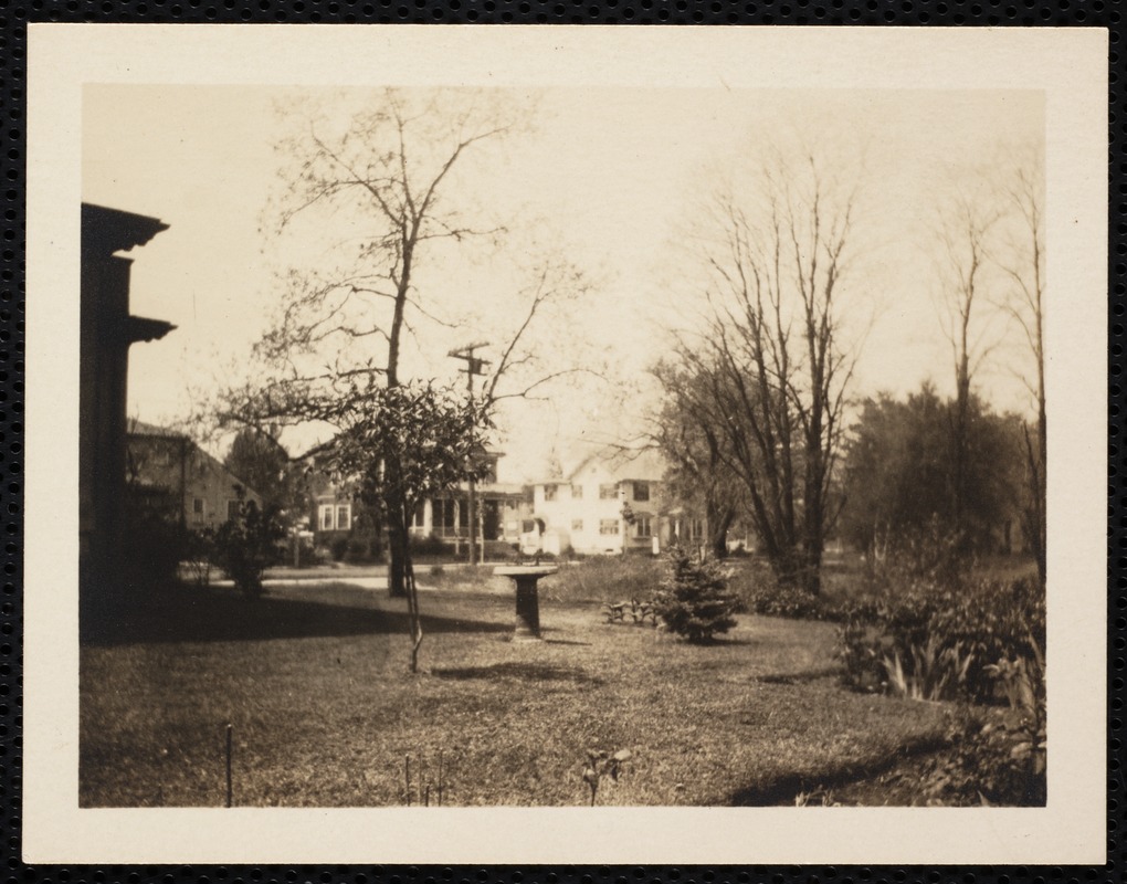 Houses. Newton, MA. Newton Highlands house fountain Digital