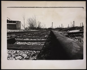Houses. Newton, MA. Railroad ties