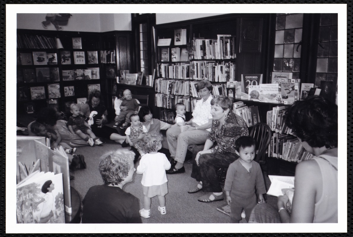 Newton Freel Library, Newton, MA. PR pictures. Toddler Story Hour, S. Abrams