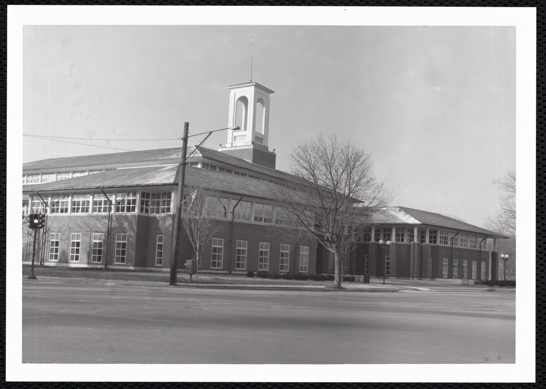 Newton Free Library, Newton, MA. PR pictures. Exterior view of Newton Free Library