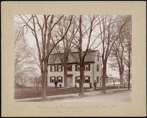 Villages of Newton, MA. West Newton. Residence of Phineas Allen, West Newton, 1860-1885. Nathaniel Allen at the left
