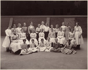 Hyde School, girls wearing dresses made by themselves