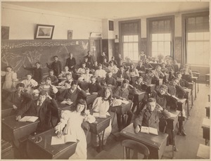 Interior view of second class of 1895 - Old Martin Elementary School