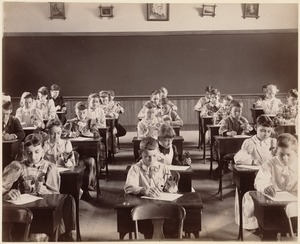 George Putnam School, Boston. Grade 6 - class 4. Observing, drawing, and describing sprouted acorns. June, 1892