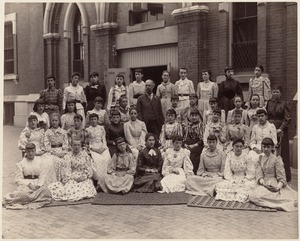 Class of Wells School, dresses made by themselves