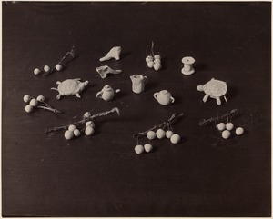 Fourteen examples of modelling by kindergarten pupils: Cherries, turtles, spool, tea pots, etc. (Walpole, Yeomans & Bennett, class III)