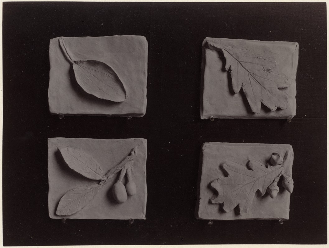 Four small examples of modeling: Leaves & acrons [sic] (Baldwin, class 3, Phillips District)