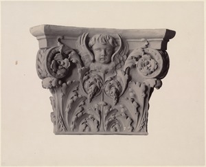 Winged nymph at top of column