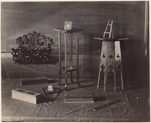 Eleven different examples of wood carving (extra work), F. M. Leavitts School