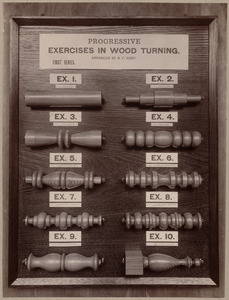 Progressive exercises in wood turning.