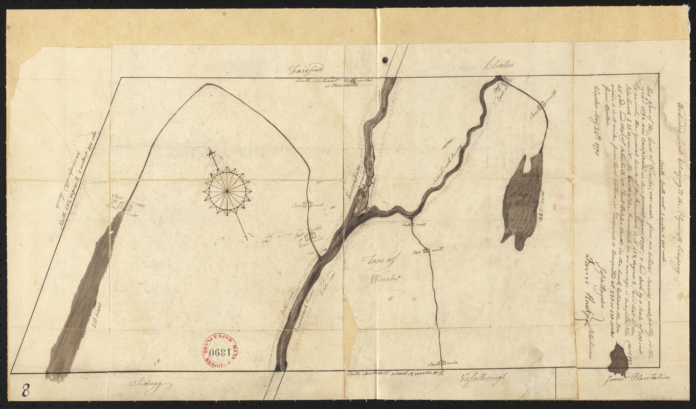 Plan of Winslow, surveyor's name not given, dated May 24, 1795.