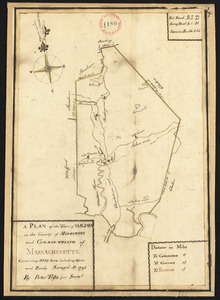 Plan of Malden made by Peter Tufts, Jr., dated 1795.