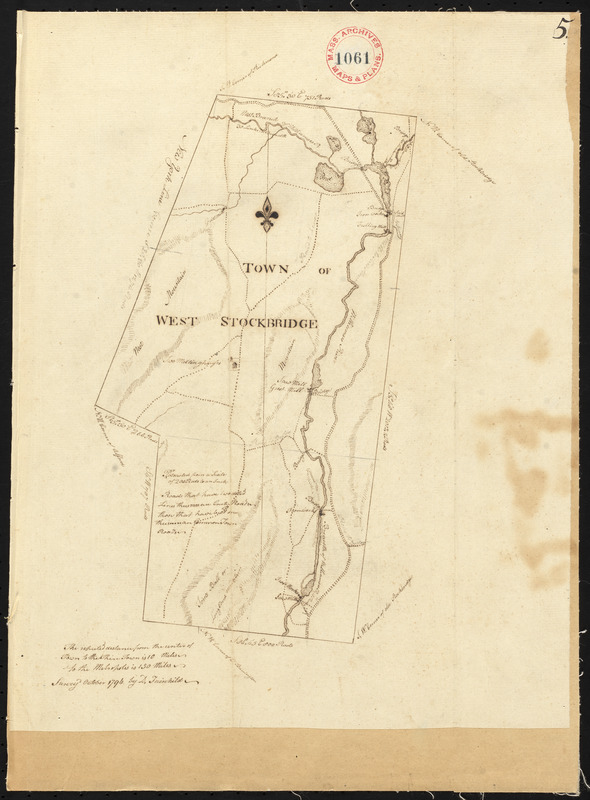Plan of West Stockbridge surveyed by David Fairchild, dated October, 1794.