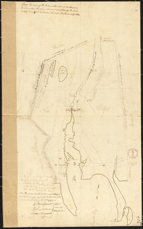 Plan of New Bedford surveyor's name not given, dated February 1795.