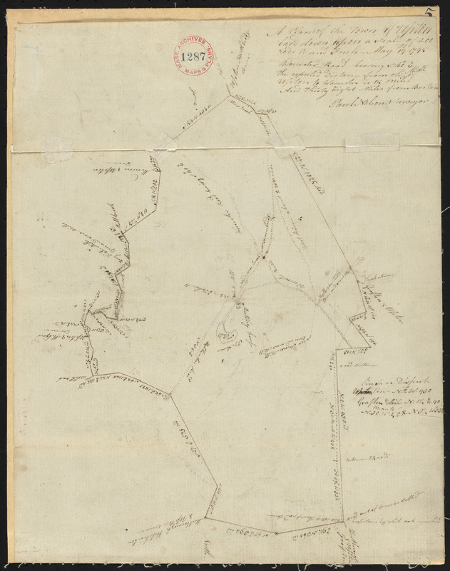 Plan of Upton, surveyor's name not given, dated May 19, 1795.