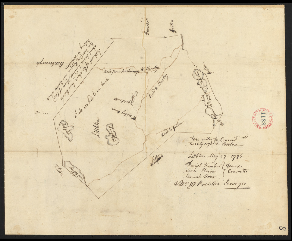 Plan of Littleton, made by William Prentice, dated May 27, 1795.