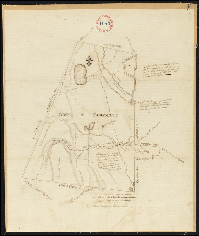 Plan of Egremont made by David Fairchild, dated December, 1794.