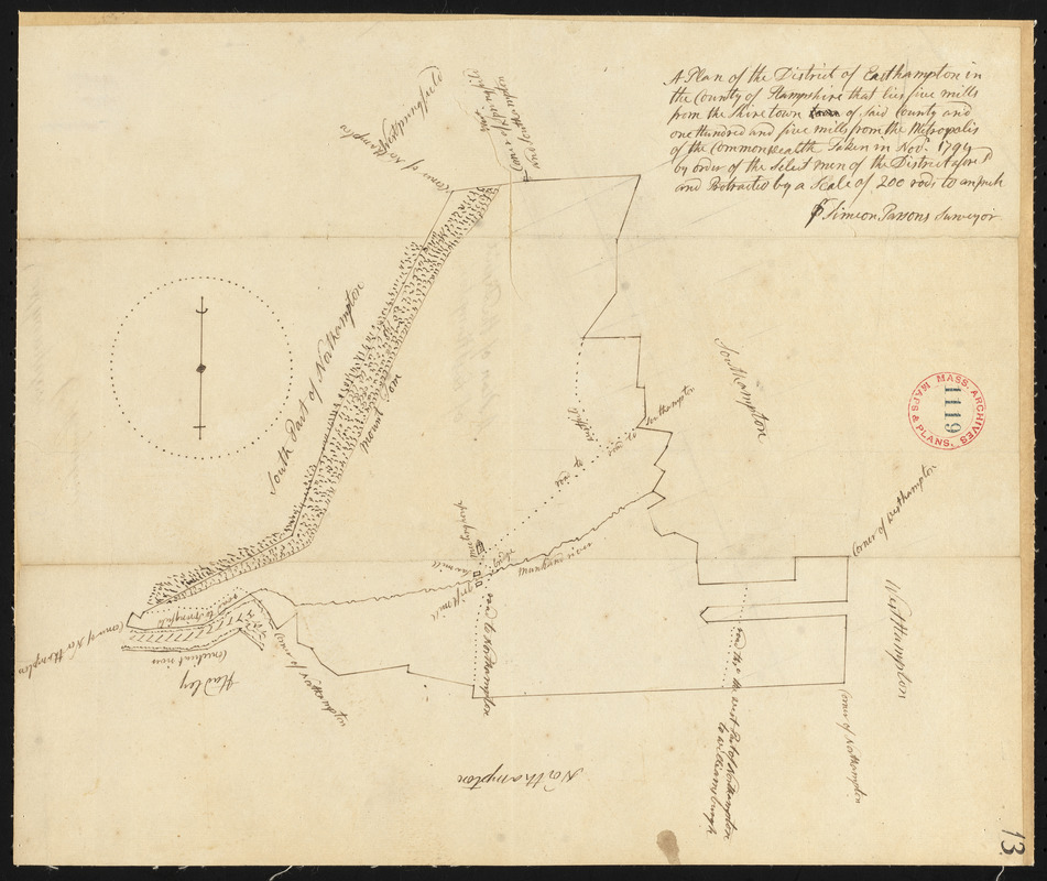 Plan of Easthampton, made by Simon Parsons, dated November, 1794.
