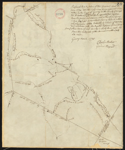 Plan of Gerry (Phillipston) surveyed by Charles Baker and Gardner Maynard, dated March, 1795.