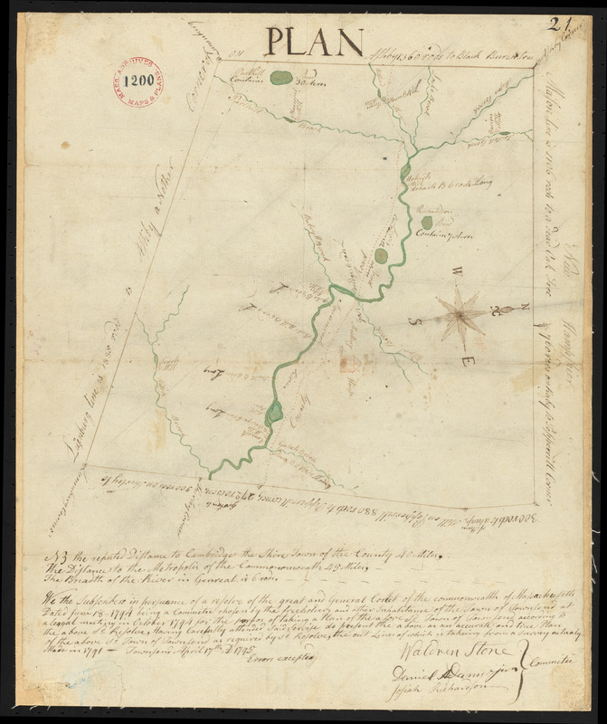 Plan of Townsend, surveyor's name not given, datd April 17, 1795.