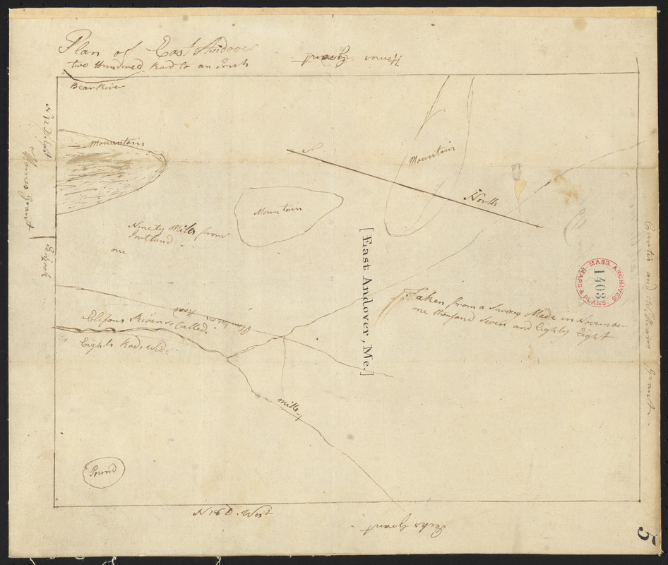 Plan of Andover (East Andover), surveyor's name not given, dated 1794-5.